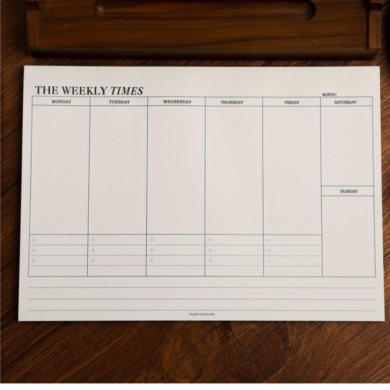 Small Fresh Tearable Monthly Planner Work Week Schedule Notepad