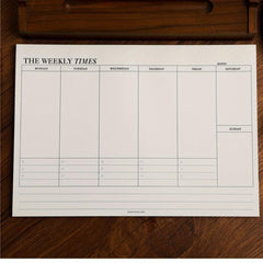 Small Fresh Tearable Monthly Planner Work Week Schedule Notepad