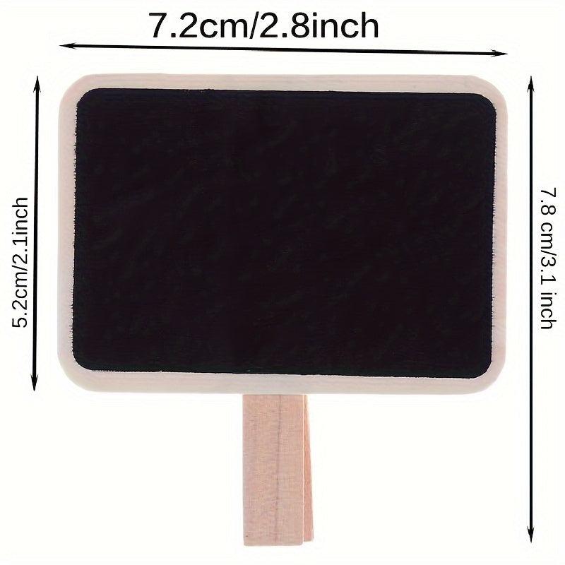 30pcs Mini Chalkboard Clip Wooden Message Board Signs for Memo Note Food Label