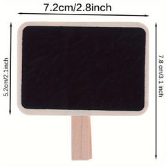 30pcs Mini Chalkboard Clip Wooden Message Board Signs for Memo Note Food Label