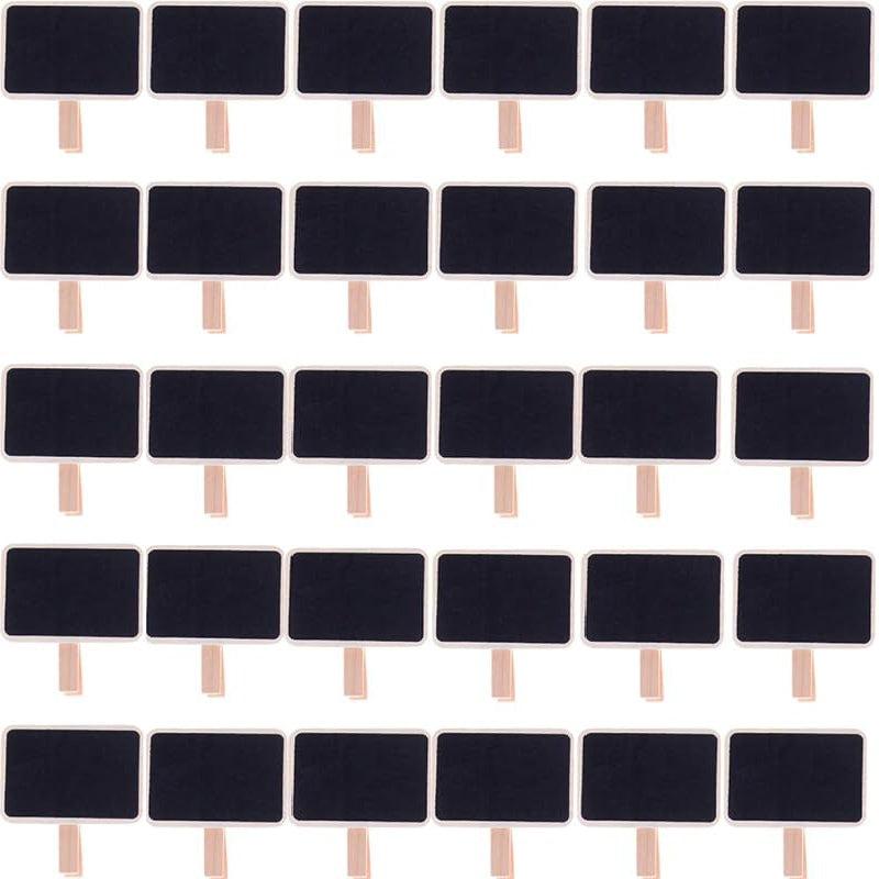 30pcs Mini Chalkboard Clip Wooden Message Board Signs for Memo Note Food Label