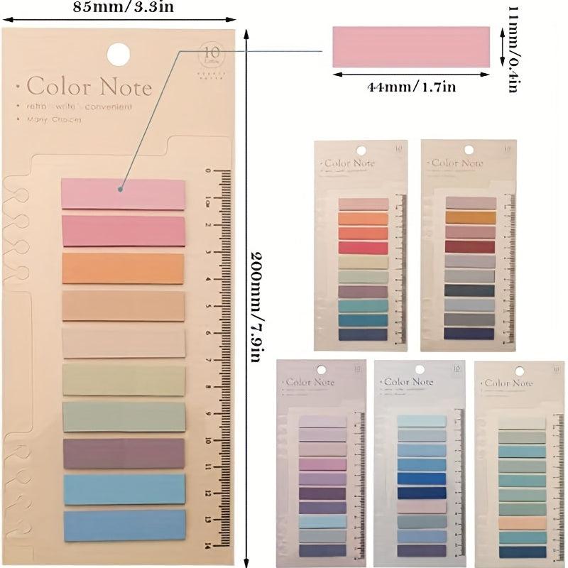 600 Sheets Sticky Notes Set With Ruler For Index Tabs Page Markers