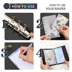 Cash Envelopes Budget Binder - PU Leather Look - Money Saving Binder
