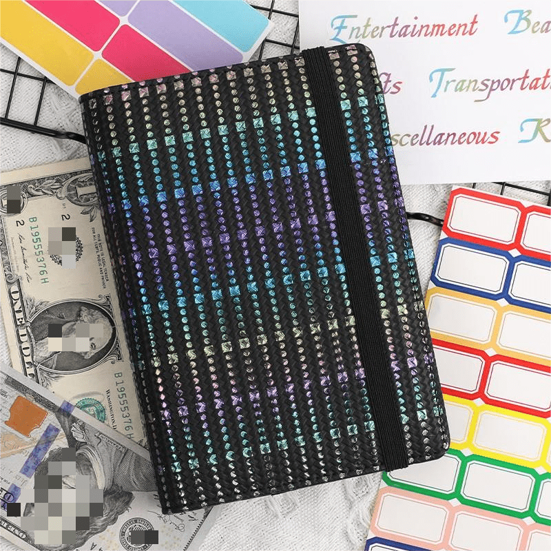 Cash Envelopes Budget Binder - PU Leather Look - Money Saving Binder