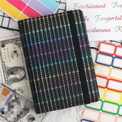 Cash Envelopes Budget Binder - PU Leather Look - Money Saving Binder