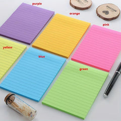 50 Sheets Lined Sticky Notes Post Bright Square Sticky Notes Pad