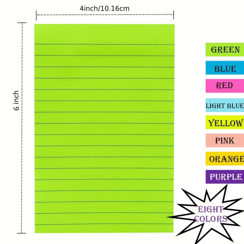 50 Sheets Lined Sticky Notes Post Bright Square Sticky Notes Pad
