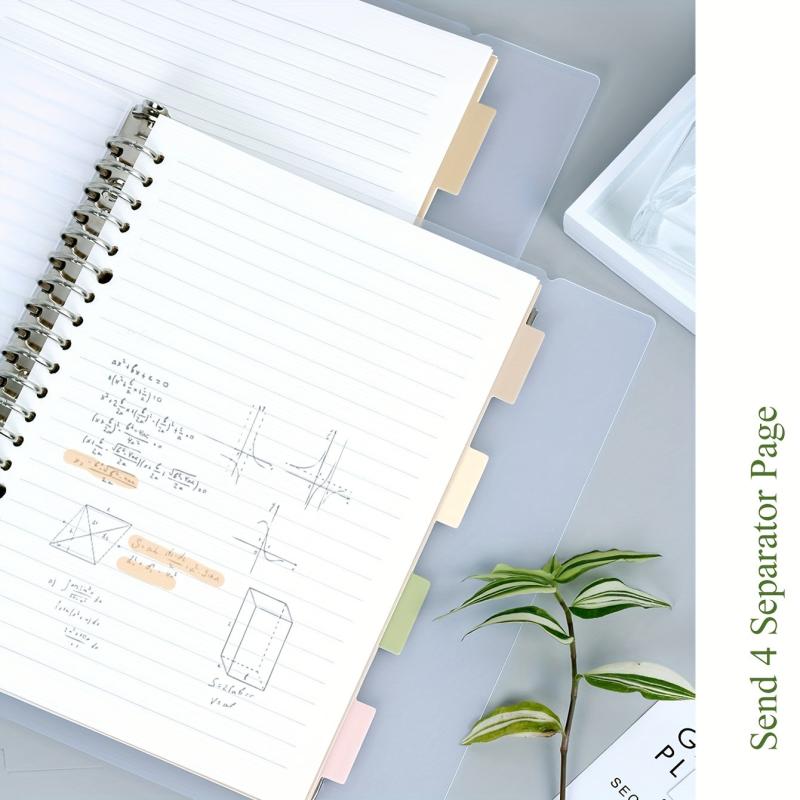 A5 B5 PP Cover Loose leaf Notebook Horizontal Line Notepad