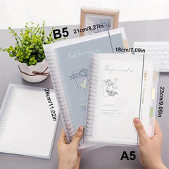 A5 B5 PP Cover Loose leaf Notebook Horizontal Line Notepad