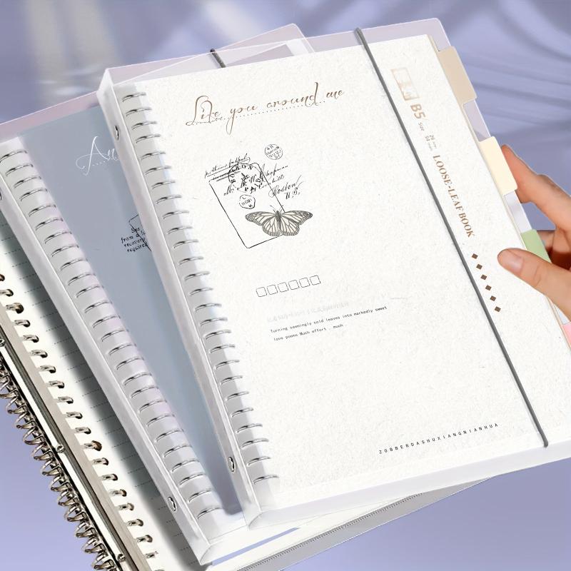 A5 B5 PP Cover Loose leaf Notebook Horizontal Line Notepad