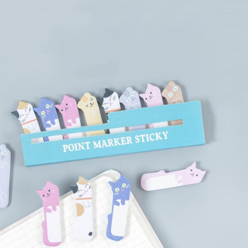 Cats Sticky Point Markers Index Writing Paper Memo Pad