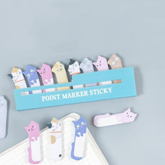 Cats Sticky Point Markers Index Writing Paper Memo Pad