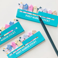 Cats Sticky Point Markers Index Writing Paper Memo Pad