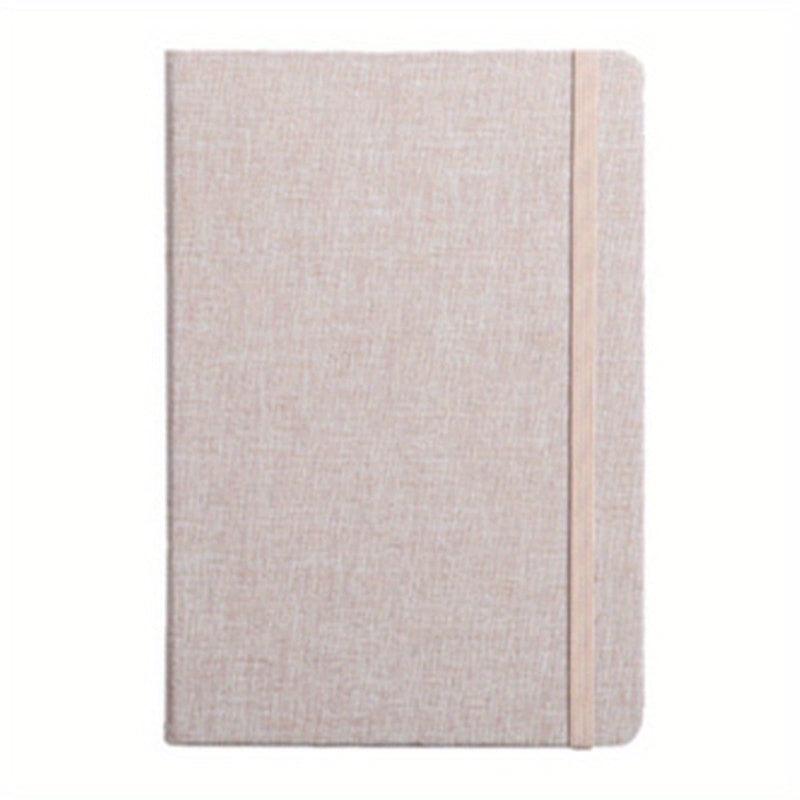 Hard Leather Office Notebook with Elastic Band & Cloth Surface