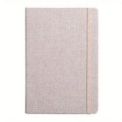 Hard Leather Office Notebook with Elastic Band & Cloth Surface