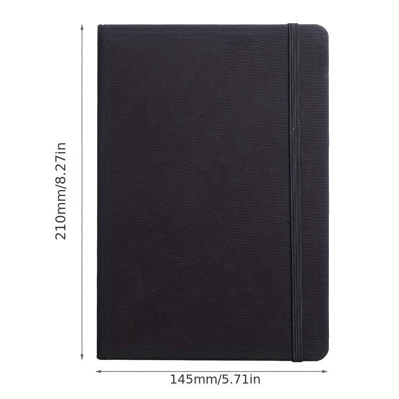 Hard Leather Office Notebook with Elastic Band & Cloth Surface