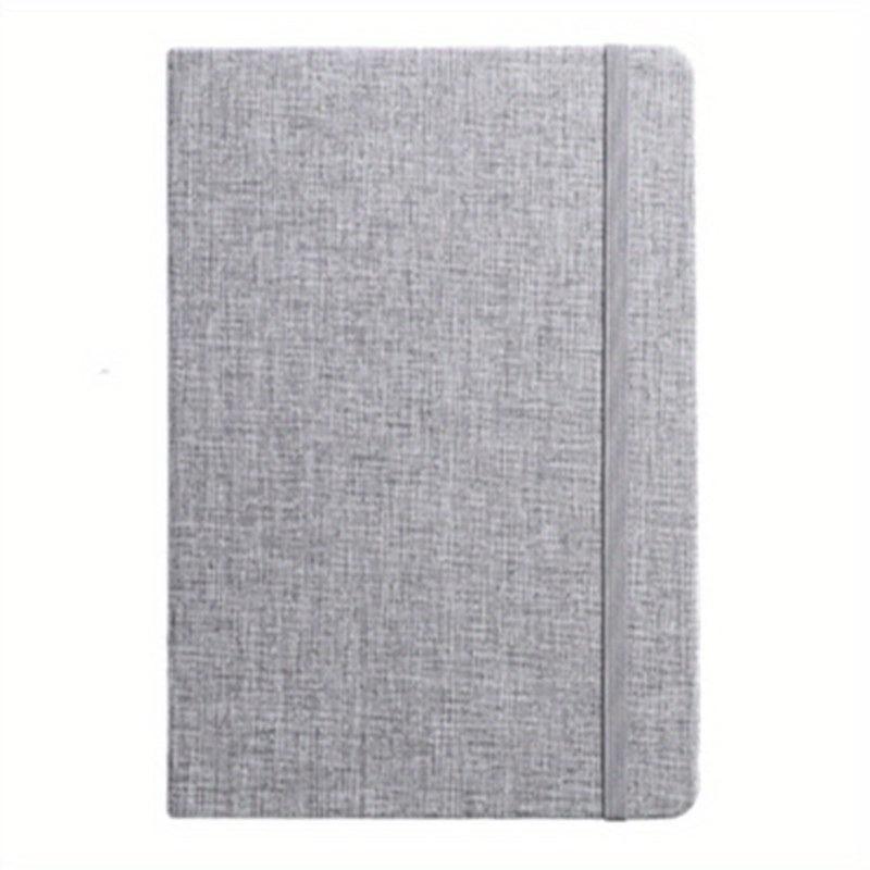 Hard Leather Office Notebook with Elastic Band & Cloth Surface
