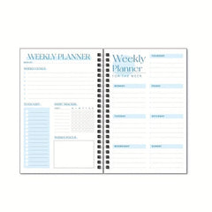 Planner Weekly & Daily Spiral Notebook 52 Weeks Agenda Journal