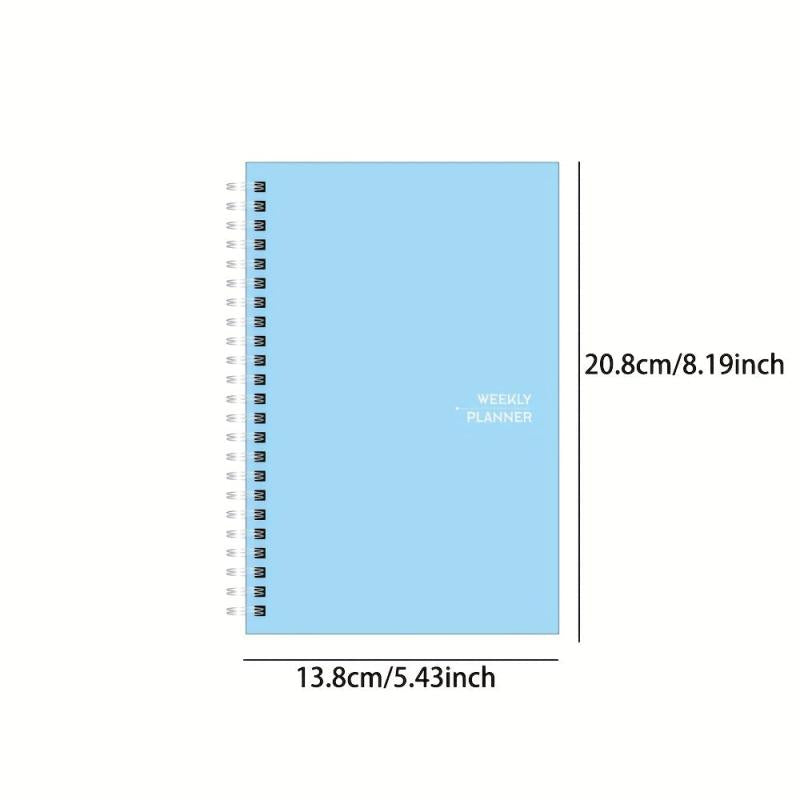 Planner Weekly & Daily Spiral Notebook 52 Weeks Agenda Journal