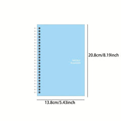 Planner Weekly & Daily Spiral Notebook 52 Weeks Agenda Journal
