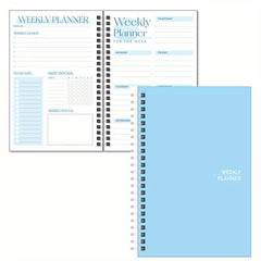 Planner Weekly & Daily Spiral Notebook 52 Weeks Agenda Journal