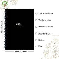 Planner Weekly And Monthly Notebook Spiral 12 Month Agenda Journal