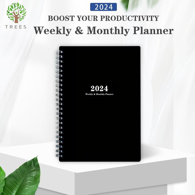 Planner Weekly And Monthly Notebook Spiral 12 Month Agenda Journal