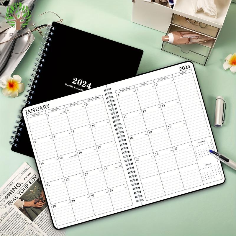 Planner Weekly And Monthly Notebook Spiral 12 Month Agenda Journal