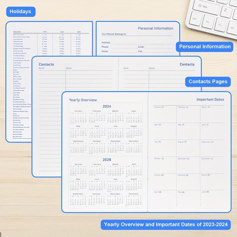 Planner 18 Months Weekly & Monthly Academic Year Calendar Jan-Jun Hardcover