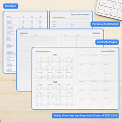 Planner 18 Months Weekly & Monthly Academic Year Calendar Jan-Jun Hardcover