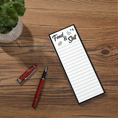 2pcs Magnetic Grocery List Pad with Pen Holder - Funny Notepad for Fridge