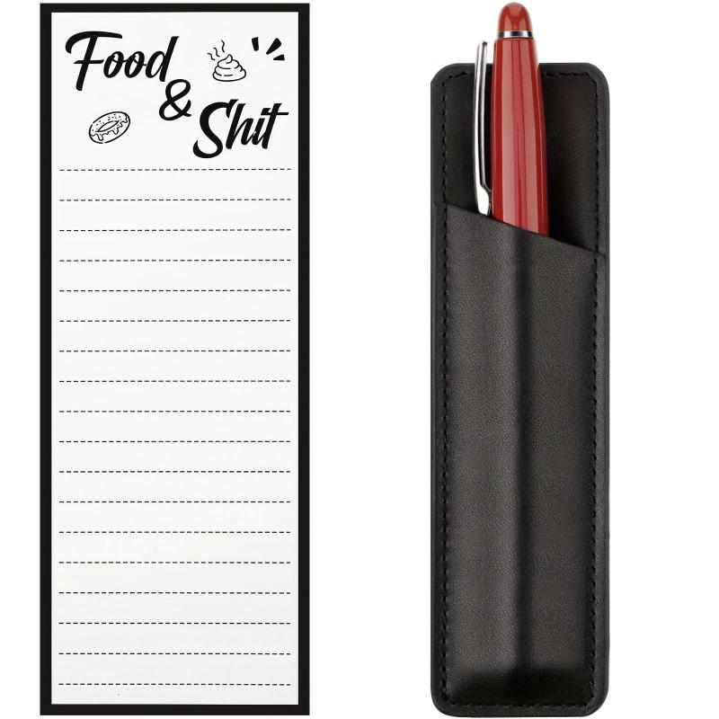2pcs Magnetic Grocery List Pad with Pen Holder - Funny Notepad for Fridge