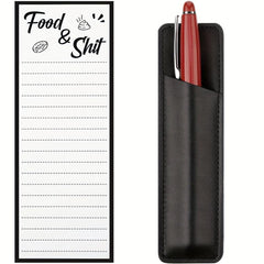 2pcs Magnetic Grocery List Pad with Pen Holder - Funny Notepad for Fridge