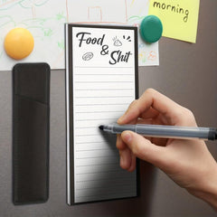 2pcs Magnetic Grocery List Pad with Pen Holder - Funny Notepad for Fridge