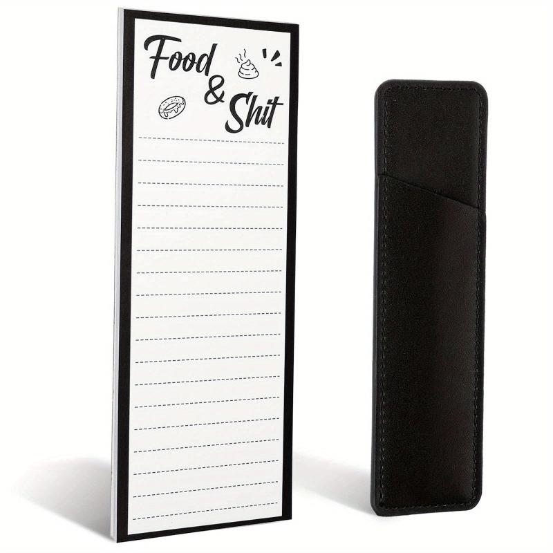 2pcs Magnetic Grocery List Pad with Pen Holder - Funny Notepad for Fridge