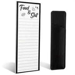 2pcs Magnetic Grocery List Pad with Pen Holder - Funny Notepad for Fridge