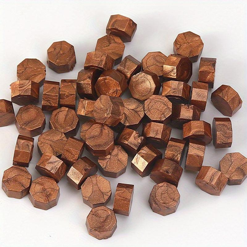 100pcs Octagonal Metal Tie Bag Wax Pellets Sealing Wax
