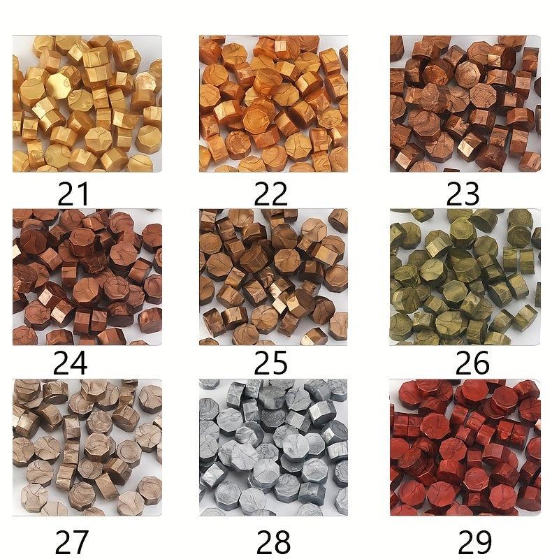 100pcs Octagonal Metal Tie Bag Wax Pellets Sealing Wax