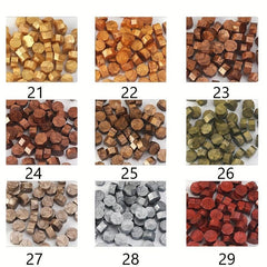 100pcs Octagonal Metal Tie Bag Wax Pellets Sealing Wax