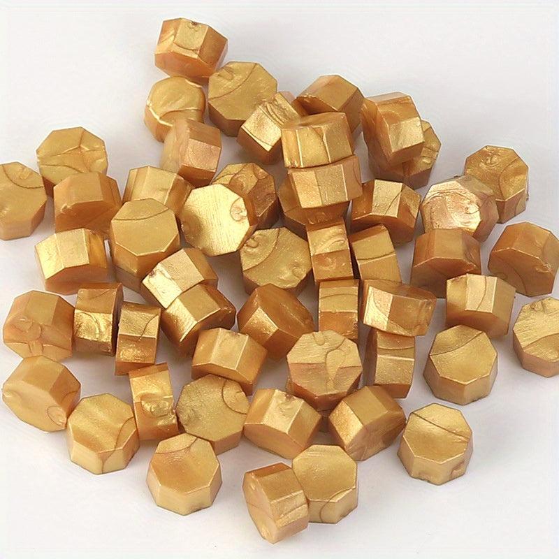 100pcs Octagonal Metal Tie Bag Wax Pellets Sealing Wax