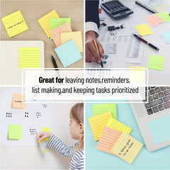 Pastel Sticky Notes 80 Sheets 7.62cmX7 Self Stick Note Pads School Supplies