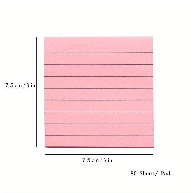 Pastel Sticky Notes 80 Sheets 7.62cmX7 Self Stick Note Pads School Supplies