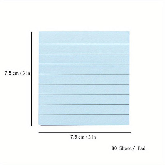 Pastel Sticky Notes 80 Sheets 7.62cmX7 Self Stick Note Pads School Supplies