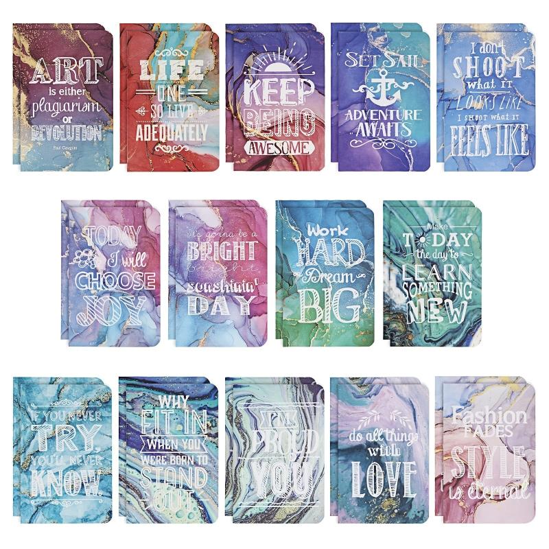 28 Mini Notebooks Inspirational Journals Bulk 32 Pages A6 Lined Notepads