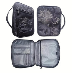 Bible Cover Carrying Case with Handle and Zippered Pocket