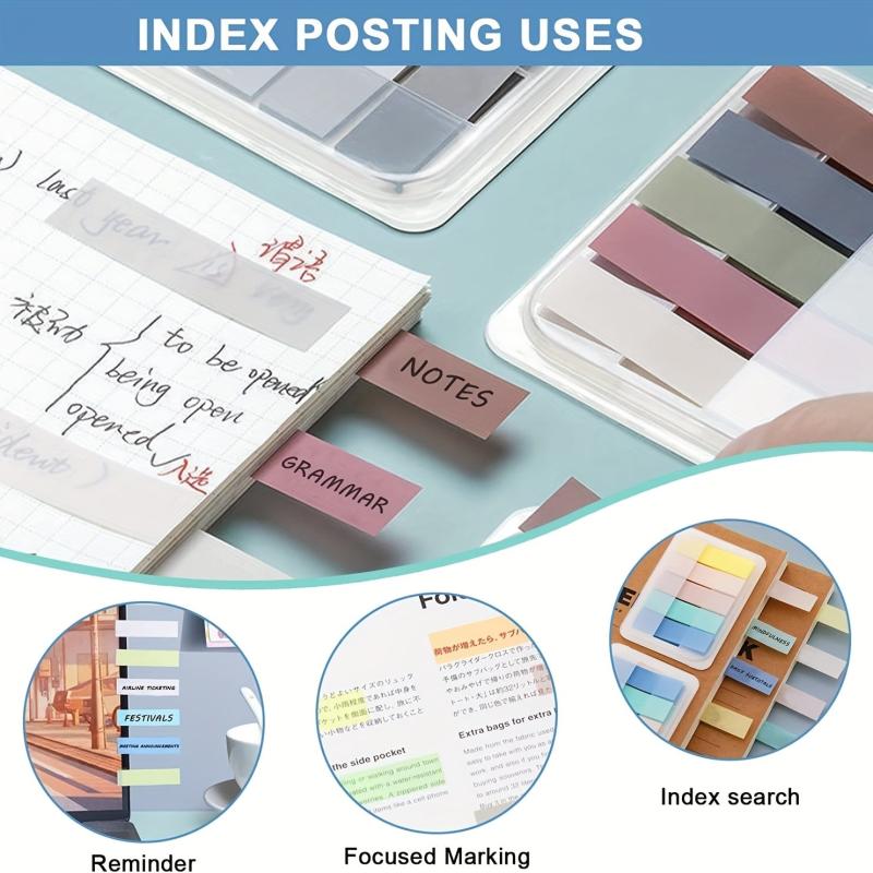 1pc Mixed Sticky Index Tab Writeable for Page Marking Classify File