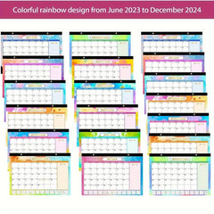 18-Month Academic Desk Calendar, Julian Dates, School Home Office