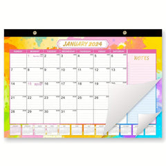 18-Month Academic Desk Calendar, Julian Dates, School Home Office