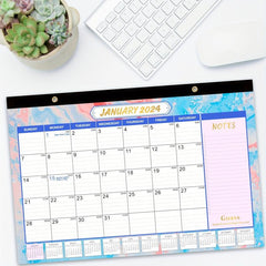 18-Month Academic Desk Calendar, Julian Dates, School Home Office