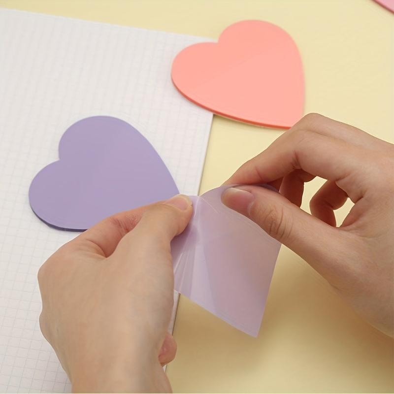 Heart Shaped Sticky Notes 50-Count Self-Adhesive for School and Office Use